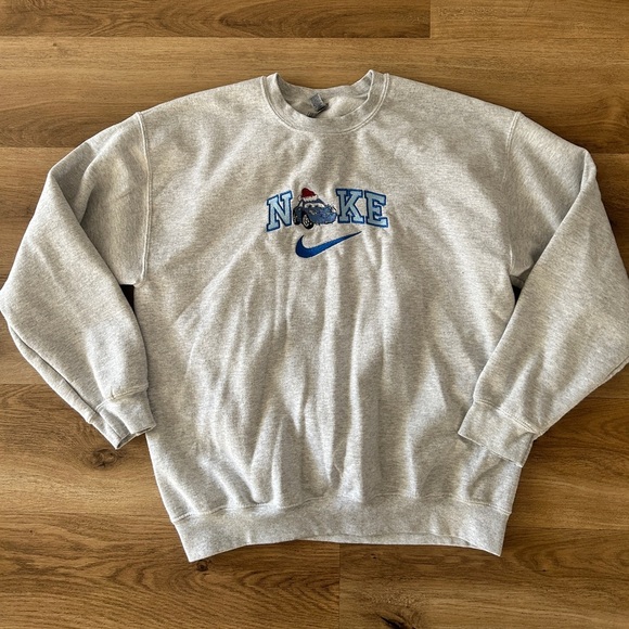 Handmade Sally x Nike Festive Fleece Sweater, Size: Large, Unisex- USED - Picture 1 of 7